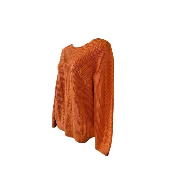 Talbots Sweater Womens Size Small Chunky Cable Knit Coral Pullover Casual - Picture 2 of 10